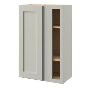 allen + roth Stonewall 24-in W x 36.125-in H x 12-in D Stone Blind Corner Wall Fully Assembled Cabinet (Flat Panel Shaker Style)