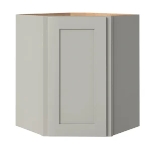allen + roth Stonewall 24-in W x 36.125-in H x 12-in D Stone Diagonal Corner Wall Fully Assembled Cabinet (Flat Panel Shaker Style) T726925628