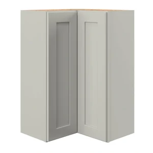 allen + roth Stonewall 24-in W x 36.125-in H x 12-in D Stone Diagonal Corner Wall Fully Assembled Cabinet (Flat Panel Shaker Style) T726925634