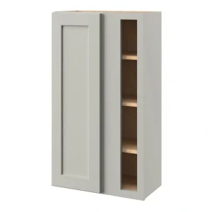 allen + roth Stonewall 24-in W x 39.125-in H x 12-in D Stone Blind Corner Wall Fully Assembled Cabinet (Flat Panel Shaker Style)