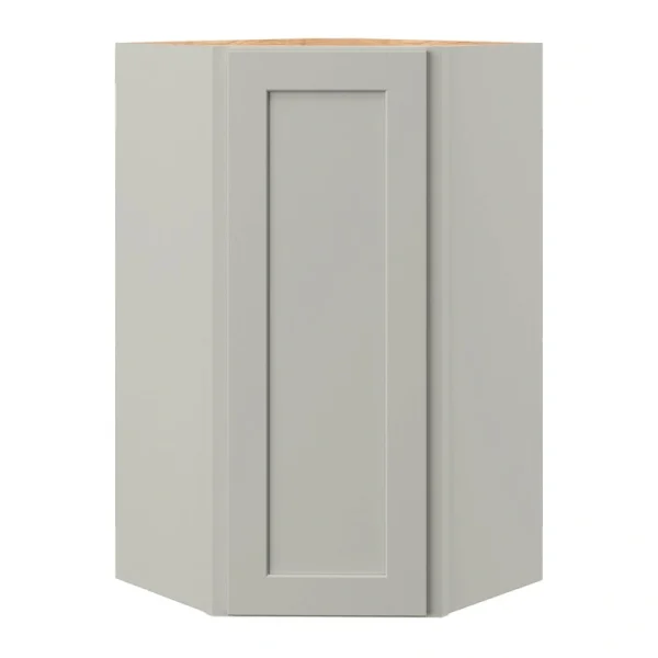 allen + roth Stonewall 24-in W x 39.125-in H x 12-in D Stone Diagonal Corner Wall Fully Assembled Cabinet (Flat Panel Shaker Style) T726925631