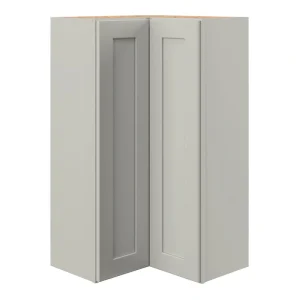 allen + roth Stonewall 24-in W x 39.125-in H x 12-in D Stone Diagonal Corner Wall Fully Assembled Cabinet (Flat Panel Shaker Style) T726925629