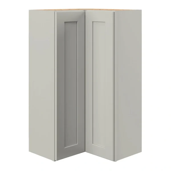 allen + roth Stonewall 24-in W x 39.125-in H x 12-in D Stone Diagonal Corner Wall Fully Assembled Cabinet (Flat Panel Shaker Style) T726925629
