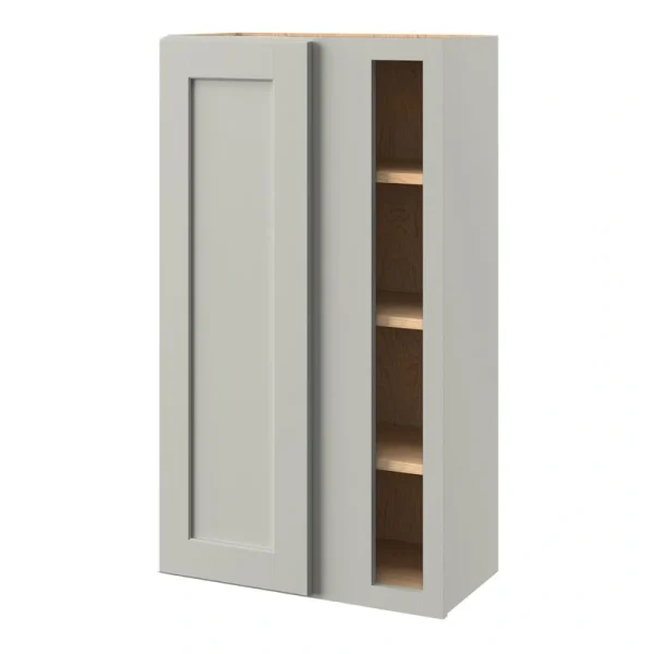 allen + roth Stonewall 24-in W x 42.125-in H x 12-in D Stone Blind Corner Wall Fully Assembled Cabinet (Flat Panel Shaker Style)