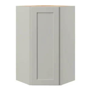 allen + roth Stonewall 24-in W x 42.125-in H x 12-in D Stone Diagonal Corner Wall Fully Assembled Cabinet (Flat Panel Shaker Style) T726925625