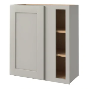 allen + roth Stonewall 27-in W x 30.125-in H x 12-in D Stone Blind Corner Wall Fully Assembled Cabinet (Flat Panel Shaker Style)