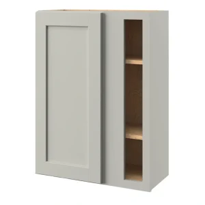 allen + roth Stonewall 27-in W x 36.125-in H x 12-in D Stone Blind Corner Wall Fully Assembled Cabinet (Flat Panel Shaker Style)