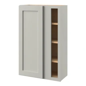 allen + roth Stonewall 27-in W x 39.125-in H x 12-in D Stone Blind Corner Wall Fully Assembled Cabinet (Flat Panel Shaker Style)