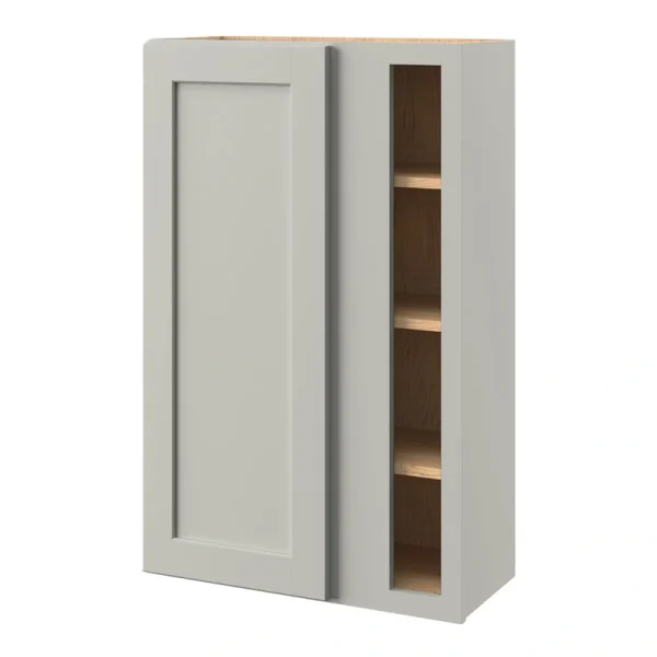 allen + roth Stonewall 27-in W x 39.125-in H x 12-in D Stone Blind Corner Wall Fully Assembled Cabinet (Flat Panel Shaker Style)