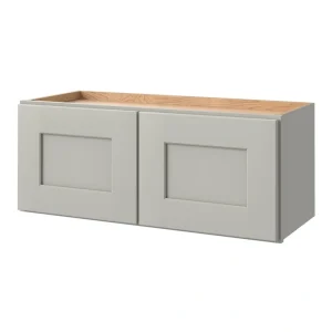 allen + roth Stonewall 30-in W x 12.125-in H x 12-in D Stone Wall Fully Assembled Cabinet (Flat Panel Shaker Door Style)