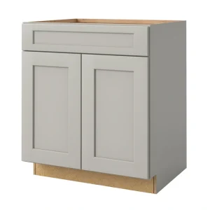 allen + roth Stonewall 30-in W x 34.5-in H x 24-in D Stone 1-Drawer Base Fully Assembled Cabinet (Flat Panel Shaker Style)