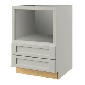 allen + roth Stonewall 30-in W x 34.5-in H x 24-in D Stone 2-Drawers Microwave Base Fully Assembled Cabinet (Flat Panel Style)