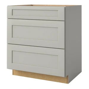 allen + roth Stonewall 30-in W x 34.5-in H x 24-in D Stone 3-Drawer Base Fully Assembled Cabinet (Flat Panel Style)