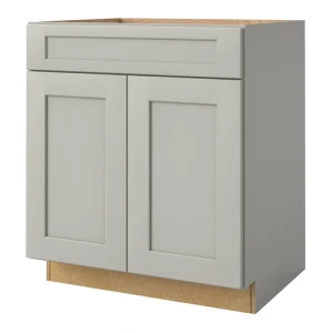 allen + roth Stonewall 30-in W x 34.5-in H x 24-in D Stone Sink Base Fully Assembled Cabinet (Flat Panel Shaker Style)
