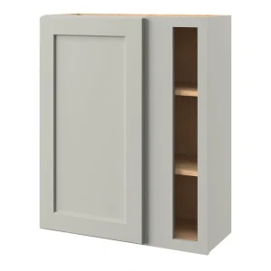 allen + roth Stonewall 30-in W x 36.125-in H x 12-in D Stone Blind Corner Wall Fully Assembled Cabinet (Flat Panel Shaker Style)