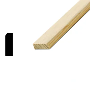 American Wood Moulding WM877 7/16 in. x 1-1/4 in. Solid Pine Stop Moulding