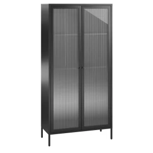 Ameriwood Home Ashbury Heights 35.38-in W x 72.83-in H Steel Black Freestanding Utility Storage Cabinet