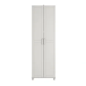 Ameriwood Home Callahan 23.7-in W x 75-in H x 15.39-in D Freestanding Composite Wood Garage Cabinet in White