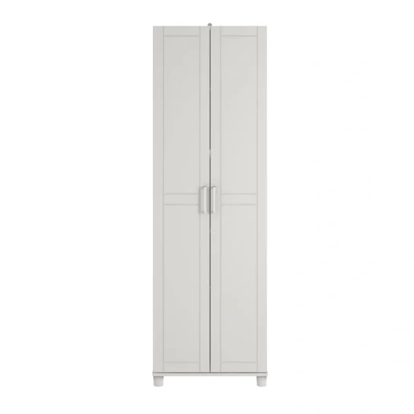 Ameriwood Home Callahan 23.7-in W x 75-in H x 15.39-in D Freestanding Composite Wood Garage Cabinet in White