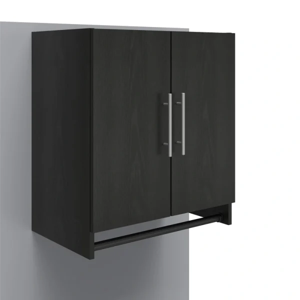 Ameriwood Home Camberly 23.46-in W x 26.93-in H x 15.35-in D Wall-mounted Composite Wood Garage Cabinet in Black