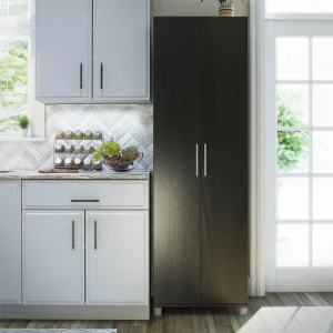 Ameriwood Home Camberly 23.7-in W x 74.3-in H Wood Composite Black Oak/Nightfall Oak Freestanding Utility Storage Cabinet