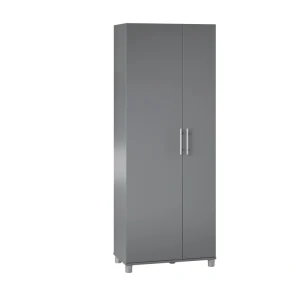 Ameriwood Home Camberly 28.62-in W x 74.26-in H x 15.4-in D Freestanding Composite Wood Garage Cabinet in Gray