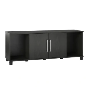 Ameriwood Home Camberly 54-in W x 18-in H x 15.4-in D Freestanding Composite Wood Garage Cabinet in Black
