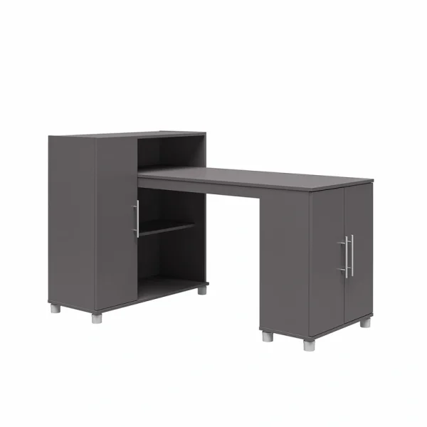 Ameriwood Home Camberly 59.61-in W x 38.25-in H x 35.43-in D Freestanding Composite Wood Garage Cabinet in Gray