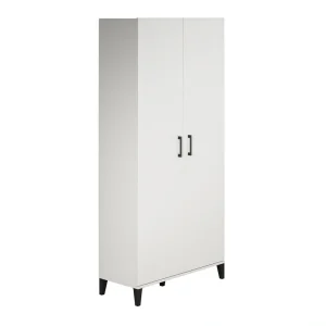 Ameriwood Home Flex 35.67-in W x 76.65-in H x 15.39-in D Freestanding Composite Wood Garage Cabinet in White T726925386