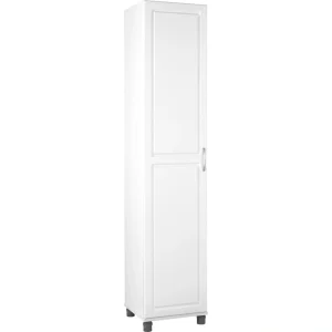 Ameriwood Home Kendall 15.68-in W x 74.31-in H x 15.37-in D Freestanding Composite Wood Garage Cabinet in White