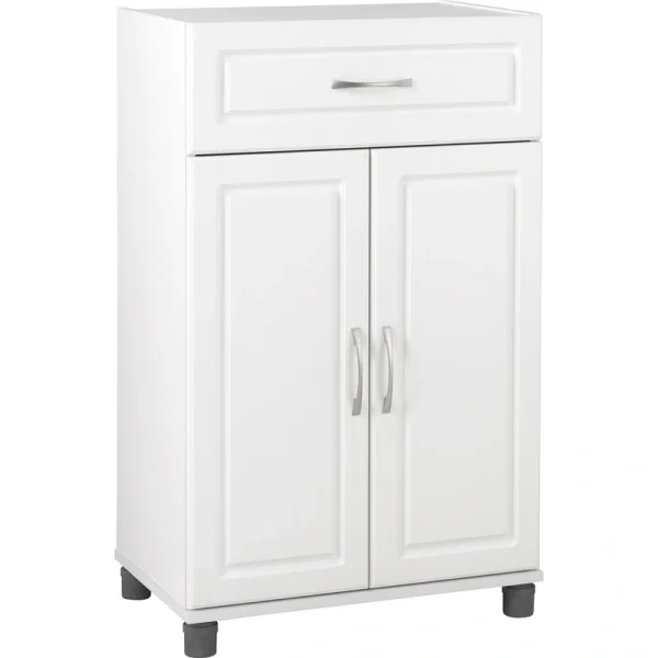 Ameriwood Home Kendall 23.43-in W x 38.25-in H x 15.37-in D Freestanding Composite Wood Garage Cabinet in White