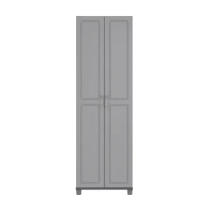 Ameriwood Home Kendall 23.68-in W x 75-in H x 15.37-in D Freestanding Composite Wood Garage Cabinet in Gray