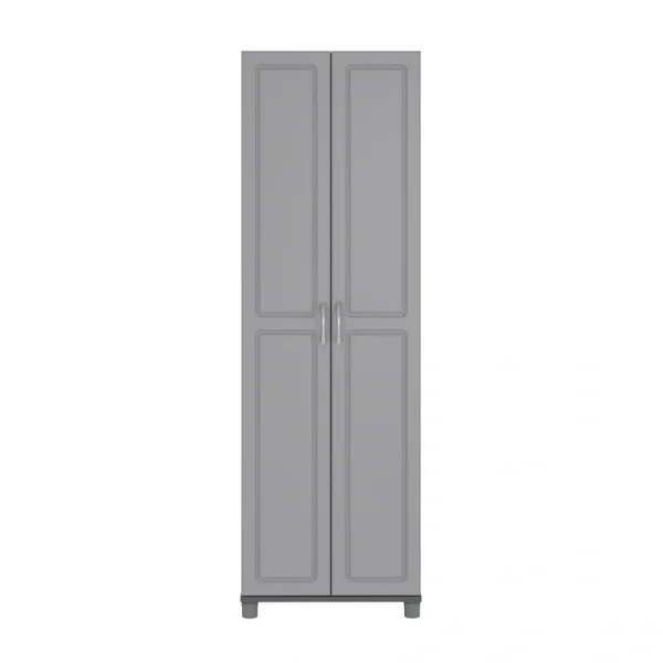 Ameriwood Home Kendall 23.68-in W x 75-in H x 15.37-in D Freestanding Composite Wood Garage Cabinet in Gray