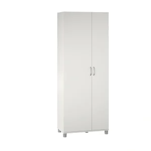Ameriwood Home Lory 28.62-in W x 74.26-in H x 15.4-in D Freestanding Composite Wood Garage Cabinet in White