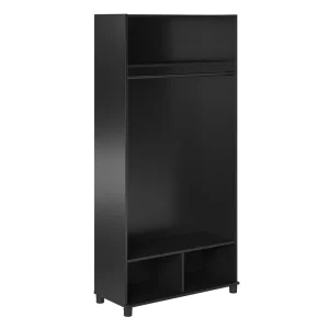 Ameriwood Home Lory 36-in W x 74.25-in H x 15.4-in D Freestanding Composite Wood Garage Cabinet in Black