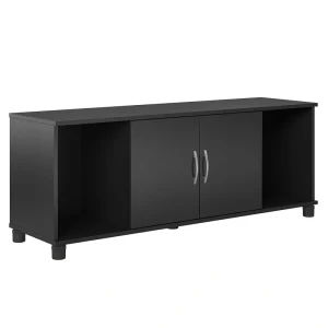 Ameriwood Home Lory 53.58-in W x 20.5-in H x 15.4-in D Freestanding Composite Wood Garage Cabinet in Black