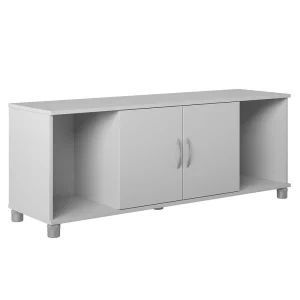 Ameriwood Home Lory 53.58-in W x 20.5-in H x 15.4-in D Freestanding Composite Wood Garage Cabinet in Gray