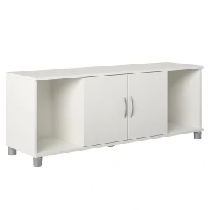 Ameriwood Home Lory 53.58-in W x 20.5-in H x 15.4-in D Freestanding Composite Wood Garage Cabinet in White