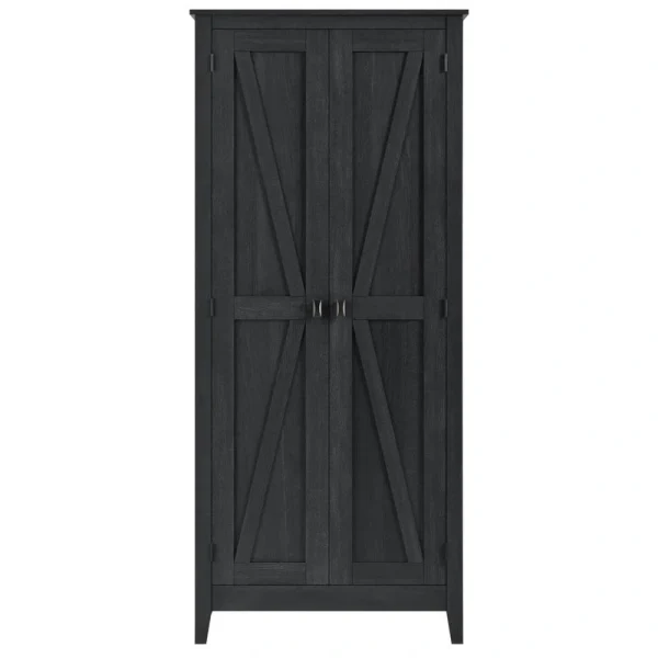 Ameriwood Home Winthrop 31.5-in x 71.9-in H Wood Composite Black Oak Freestanding or Wall-mount Utility Storage Cabinet