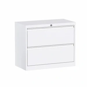AOBABO Traditional Lateral File Cabinet, White, 28.34-inH x 18.11-inW x 35.43-inD, Lockable, Adjustable Hanging Bars, Residential