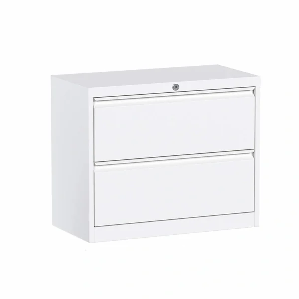 AOBABO Traditional Lateral File Cabinet, White, 28.34-inH x 18.11-inW x 35.43-inD, Lockable, Adjustable Hanging Bars, Residential