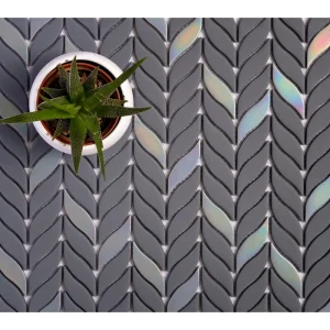 Apollo Tile (Sample) Alabaster Anchor Gray 12-in x 12-in Matte Glass Mixed Pattern Patterned Floor and Wall Tile