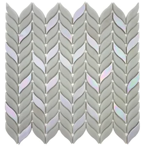 Apollo Tile (Sample) Alabaster Flint Gray 12-in x 12-in Matte Glass Mixed Pattern Patterned Floor and Wall Tile