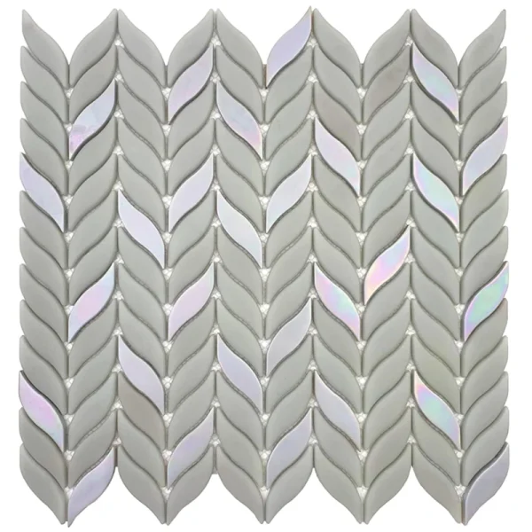 Apollo Tile (Sample) Alabaster Flint Gray 12-in x 12-in Matte Glass Mixed Pattern Patterned Floor and Wall Tile