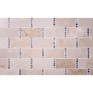 Apollo Tile (Sample) Beige 4-in x 4-in Polished Marble Brick Patterned Floor and Wall Tile