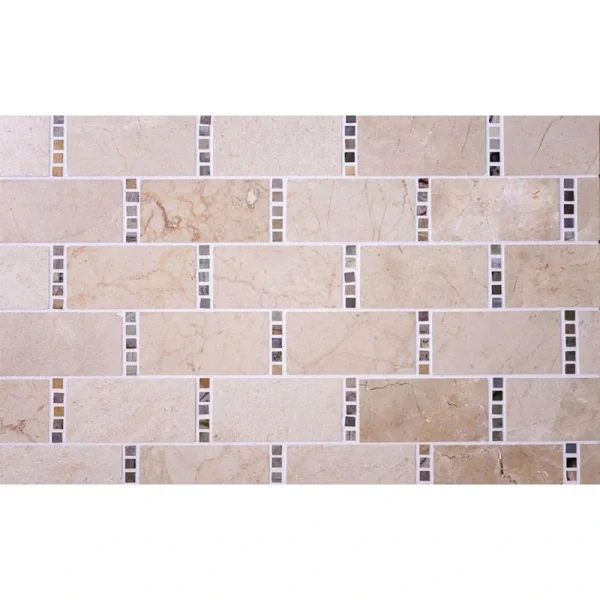 Apollo Tile (Sample) Beige 4-in x 4-in Polished Marble Brick Patterned Floor and Wall Tile