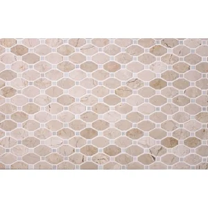 Apollo Tile (Sample) Beige 4-in x 4-in Polished Marble Octagon Dot Patterned Floor and Wall Tile