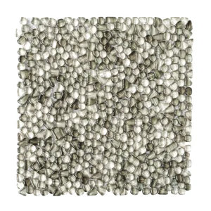 Apollo Tile (Sample) Bijou Gray 4-in x 4-in Honed Glass Pebble Mosaic Floor and Wall Tile