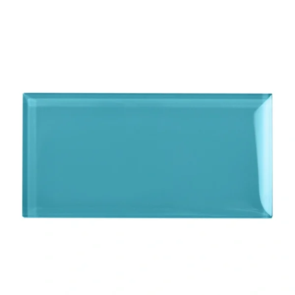 Apollo Tile (Sample) Blue 3-in x 6-in Polished Glass Brick Subway Floor and Wall Tile