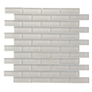Apollo Tile (Sample) Colorway Beige 4-in x 4-in Glossy Glass Brick Subway Floor and Wall Tile